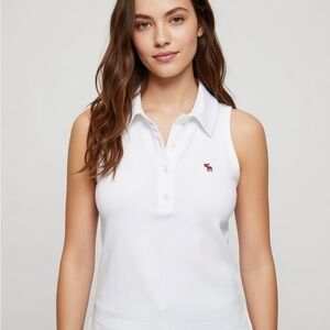 Vintage Y2K Abercrombie & Fitch White Sleeveless Tank Top
